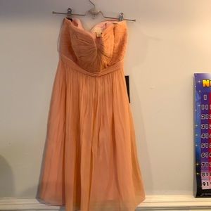 Strapless bridesmaid wedding dress